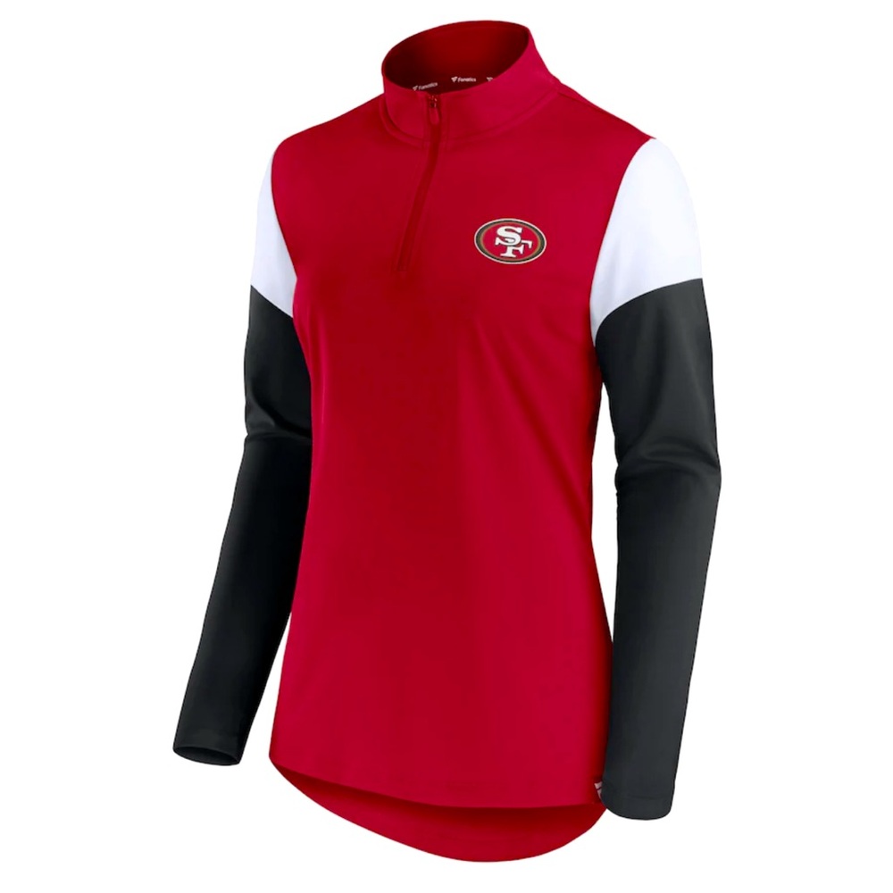 San Francisco 49ers Block Party Team Authentic Quarter-Zip Jacket - Women’s XL
